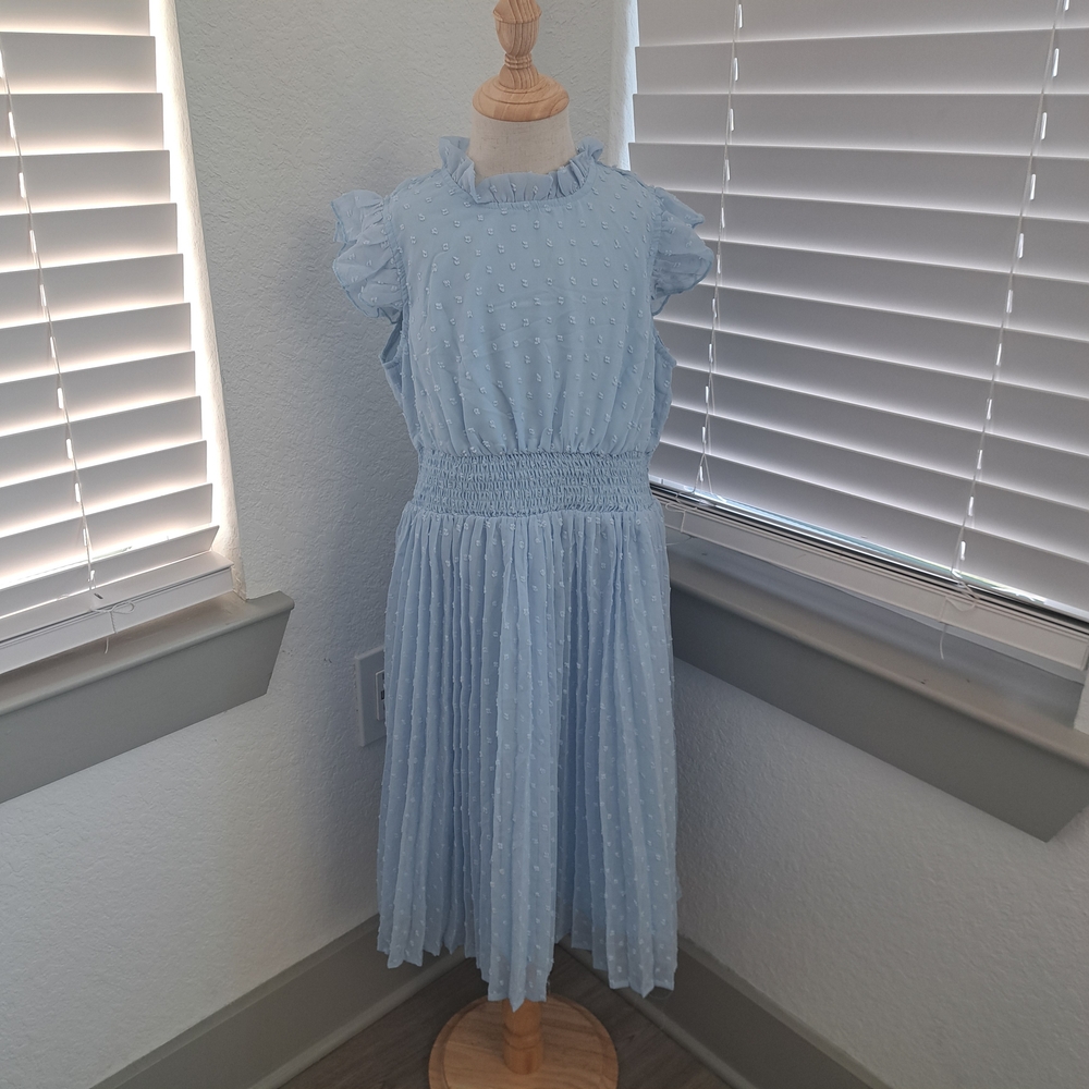 PatPat Sky Blue Ruffle Dress